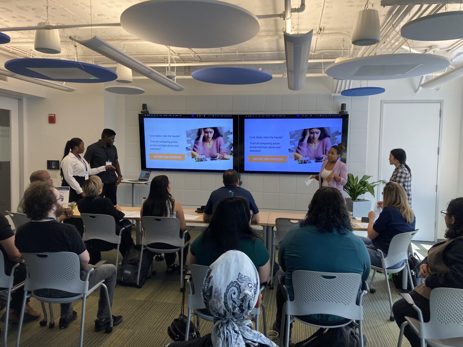 Clickshop, a consumer savings app, presents to the judges