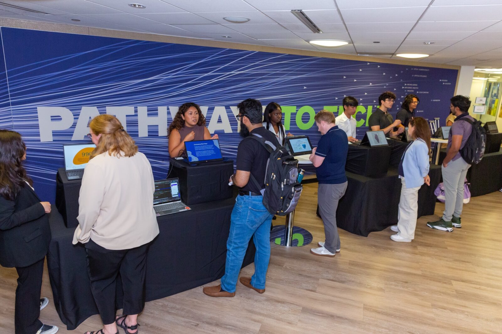 Summer Tech Interns present their research projects at their closing event. Photo credit: Carl Ankrum