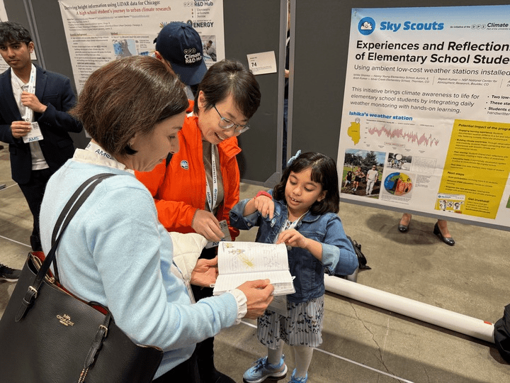 Ishika Sharma explains Sky Scouts at the AMS conference.