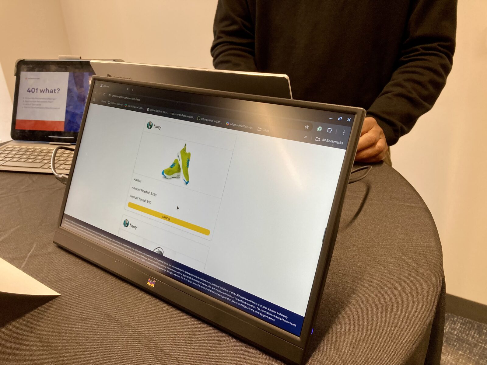 Jalen Youngâ€™s Z Money app.